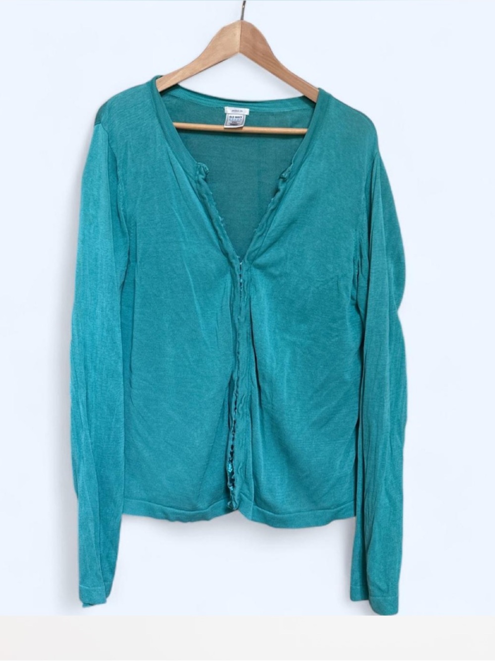 Old Navy Teal Long-Sleeve Lightweight Cardigan